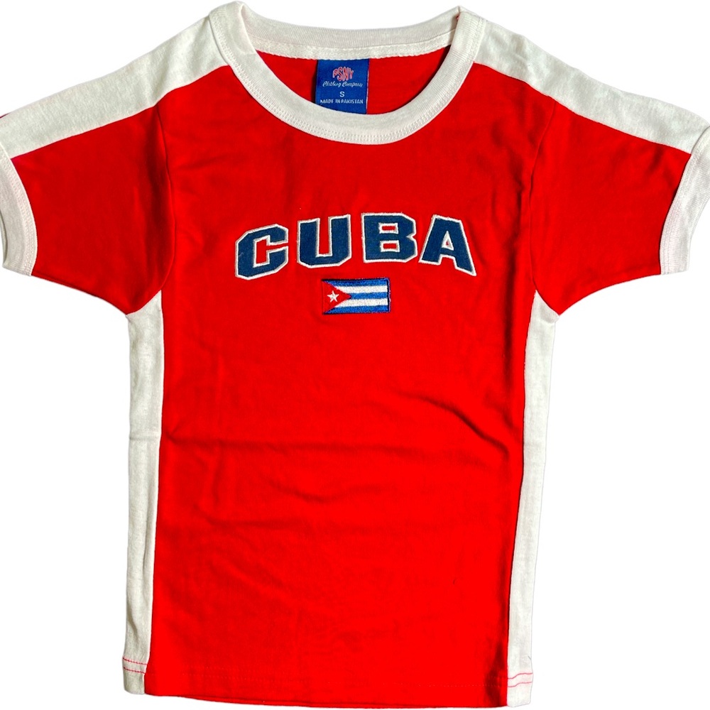 Cuba women’s baby tee y2k